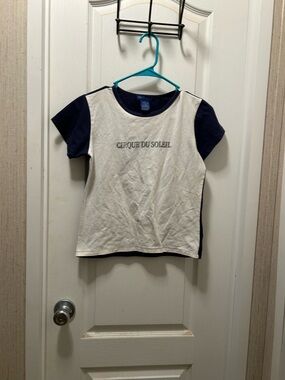 Cirque du Soleil White & Navy Short Sleeve Crew Tee